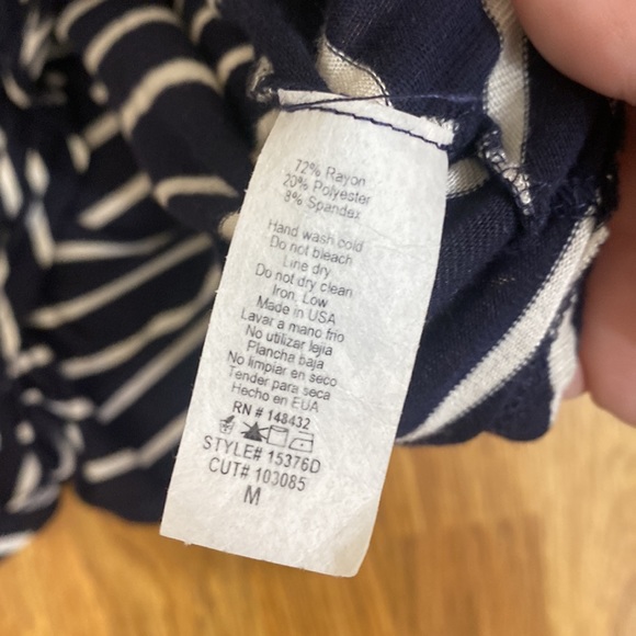 Navy and white striped women’s shirt - Picture 4 of 4